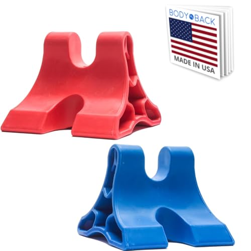 DaVinci Tool Red & Blue -USA Made- Extra Firm Neck Tension Relief & Pressure Point Massage Tool - Occipital Release Tool - Cervical Traction Device- Suboccipital Release Device - Neck Stretcher - style: Firm & Extra Firm