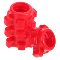 Kisangel 4Pcs Dumbbell Spinlock Collars, 1 Inch Standard Barbell Star-Shaped Nut, Non-Slip Replacement Screw Clamps for Weight Lifting Fitness Training, Red