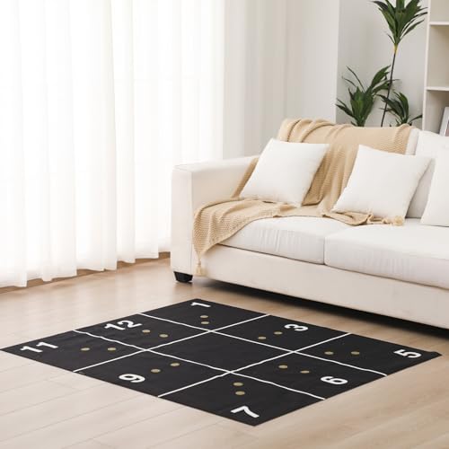 Fitness Precision Mat Home Workout Equipment 4.6' x 4' x 2.2 mm Large Exercise Rubber Non Slip Mat for Yoga Pilates Cardio Fitness Home Gym Floor