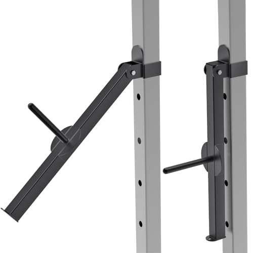 Kipika Power Rack Attachment for 5/8" & 1" Holes - Heavy Duty Home Gym Equipment for 2x2 or 3x3 Squat Rack, Adjustable and Easy to Install - color: For 3x3 Rack with 5/8 or 1 Hole + 1&2 Plates