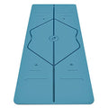 Liforme Travel Yoga mat – Patented Alignment System, Warrior-Like Grip, Non-Slip, Eco-Friendly, Ultra-Lightweight and Sweat Resistant, Made with Natural Rubber - color: Blue