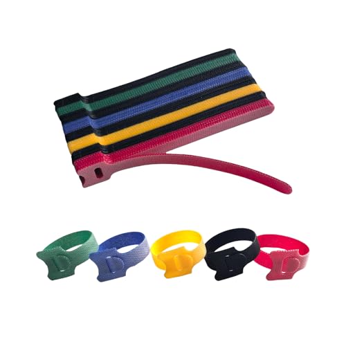 80 PCS 6 Inches Multi-Colour Reusable Cable Ties Cord Straps Multi-Purpose Wire Ties Cord Wrap Hook and Loop Organizer Cable Management,Adjustable Cord Ties for Organizing Home,Office,Data Centers - size: 6inches-80PCS