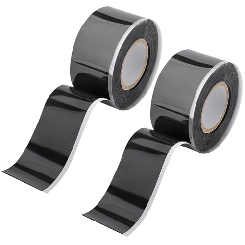2 Rolls Grip Tape, 1IN X 10FT Grip Tape for Handles, Silicone Rubber Wrap for Pull Up Bars, Sports, Dumbbells, Barbells, Gym Equipment and Tools
