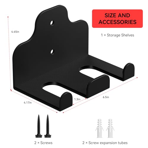 XZHXFX Barbell Wall Holder,Single Barbell wall Mount Hanger,Garage Gym Bar Wall Rack,Vertical Olympic Hanger wall Mount Rack,Space Saving Gym Accessory,Holds Under 33mm Bar Size(Black) - color: Black 2 hooks