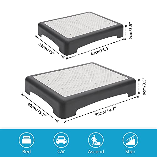 Wefaner Platform Safety Step - Non-Slip Indoor and Outdoor Large Size Mobility Stool, Portable Riser, Anti-Fall Safety Platform for The Elderly, High Rise Stairs - size: Large size