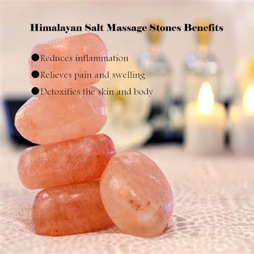 2 Pcs Leaf Shape Himalayan Salt Massage Stones Hot Massage Cold Massage Stones Set Warm Rocks Kit for Facial SPA3.93 * 2.76IN(10 * 7CM - size: LEAF SHAPE
