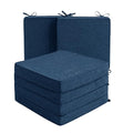 Outdoor Chair Cushions, Water-Resistant & Fade-Resistant, Patio Furniture Square Seat Replacement Chair Pads with Ties, Removable Cover, Non-Slip Bottom, Set of 6, 22 x 22 Inch, Navy Blue - color: Navy Blue, size: 22" x 22" 6 Pack