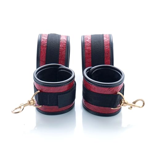 Spreader Bar Heavy Duty Stainless Steel Expandable Bar Home Gym with 4pcs Furry Crocodile Adjustable Strap,Sports Aid Training Pilates Aid Kit,Indoor Yoga Set - style: Black+Embossed Red Kit