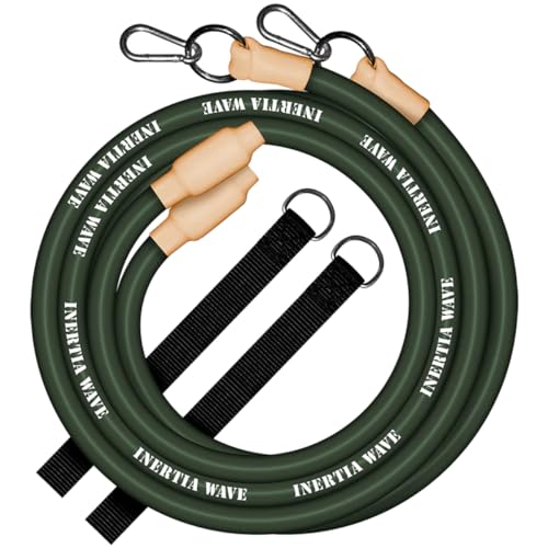 Dynamic Rubber Battle Ropes Alternative for Home and Gym | Maximize Calorie Burn | Revolutionary Fitness Equipment for Abs and Full Body Workout - color: Military Green