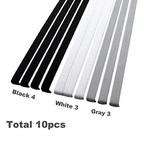 Girls Sport Headbands Non-Slip Hairband - Athletic Grip Elastic Single Skinny Sweatbands for Guide Sweat When Running Soccer Basketball Yoga Tennis Cycling 10 Pack - color: Black+Grey+White