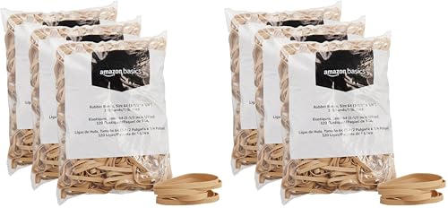 Amazon Basics Rubber Bands, Office Supplies, Size 64 (1/4"), 320 Bands/1 lb Pack, 6-Pack, Tan - size: Size 64 (Pack of 2), style: 3-Pack