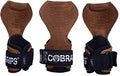 Cobra Grips Weight Lifting Gloves with Adjustable Neoprene Padded Wrist Wraps - Heavy Duty Alternative to Power Lifting Hooks for Deadlifts - color: FIT Brown Sway Leather, size: 4.25 - 7.0"