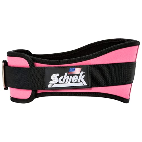 Schiek Sports 2006 Nylon 6 Inches Weight Lifting Belt - Support Belt for Power Lifting - color: Pink, size: X-Small