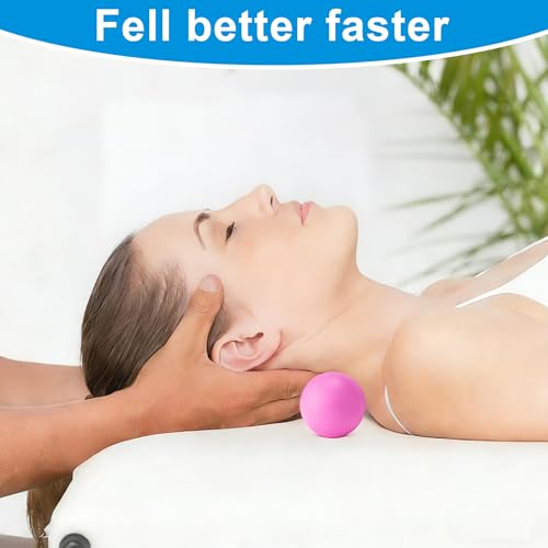 Aegero Peanut Massage Ball-Double Lacrosse Massage Ball, Mobility Ball for Myofascial Release,Yoga Therapy,Trigger Point Therapy,Muscle Knots and Acupoint Massage (Pink Firm Ball) - color: Pink