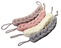 AARainbow 4 Packs Long Stretch Back Sponge with Rope Handles Back Scrubber Bath Shower Mesh Sponge Exfoliating Body Scrub Stretch Braided Loofah for Men and Women (1 White+1 Grey+1 Pink+1 Lotus Pink - color: 1 White+1 Grey+1 Pink+1 Lotus Pink