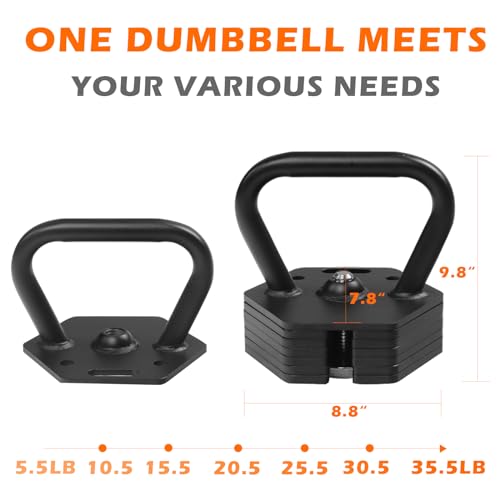 Adjustable Kettlebell Handle Hex Exercise Fitness Kettlebell Grip Training & Weightlifting Equipment for Men Women Strength, Conditioning & Cross-Training
