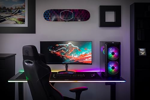 Cooler Master HAF 500 Pro Bundle – PC Case + PSU + CPU Cooler, High Airflow ATX Mid-Tower PC Case with Dual 200mm ARGB Fans + Hyper 212 Halo CPU Air Cooler + MWE 650W Gold Power Supply