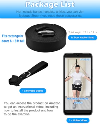 Brebebe Door Anchor Strap for Resistance Bands… - style: 1 Door Anchor Strap