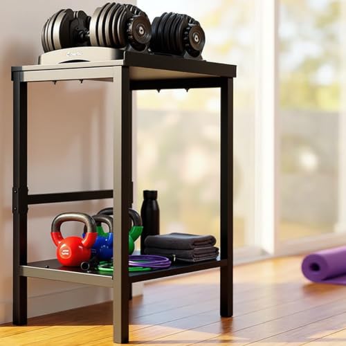 Commercial Heavy Duty Dumbbell/Kettlebell Rack Stand 500-800LBS | Heavy Duty One-Piece Welded Frame, Anti-Tip Non-Slip Base, Easy 6-Part 10-Min Assembly, Fitness Gear Storage for Garage - style: 2-Tier Heavy Duty Dumbbell Stand – Universal Fit, 600 lbs Ca