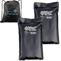 Chattanooga ColPac, Reusable Gel Ice Pack for Cold Therapy, 6.5" x 11" Half Size 2 Pack Bundle, Black Polyurethane, with a Lumintrail Drawstring Bag - color: Black, size: Half Size (2 Pack)