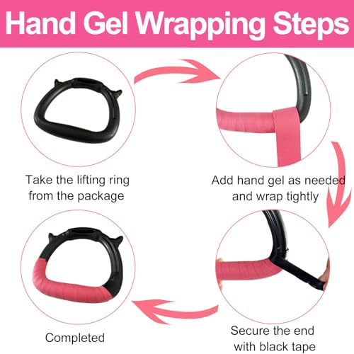 Tepemccu Gymnastics Rings for Kids, Pull Up Rings for Strength Training | with Adjustable Straps, Home Gym Full Body Workout - color: Pink