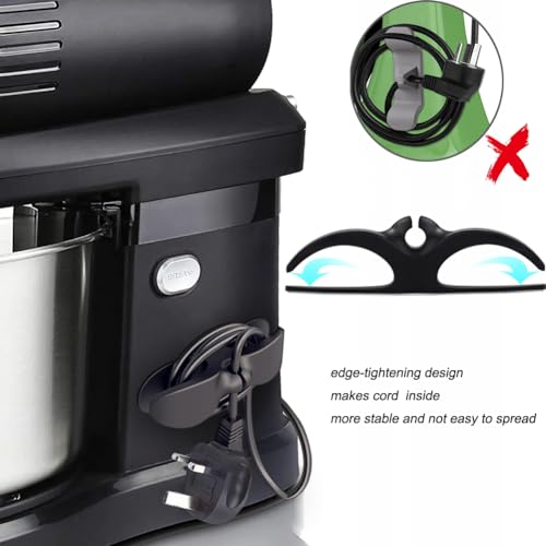 SisBroo Cord Organizer for Appliances, 10PCS Kitchen Appliance Cord Winder Cable Organizer, Cord Holder Cord Wrapper for Appliances Stick on Pressure Cooker, Mixer, Blender, Coffee Maker, Air Fryer - color: white*2+black*2+gray*2+green*2+pink*2