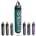 Outslayer 100 lbs Filled Heavy Bag | Custom Colors for Boxing, Kickboxing, Taekwondo & MMA Training | Made in USA - color: Green/Black, style: With Bottom D-Ring