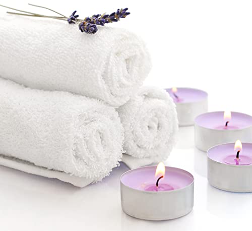 Towel and Linen Mart White Salon Towels, Pack of 12 (Not Bleach Proof, 16 x 27 Inches) Highly Absorbent Towels for Hand, Salon, Gym, Beauty, Spa, and Home Hair Care (White) - color: White
