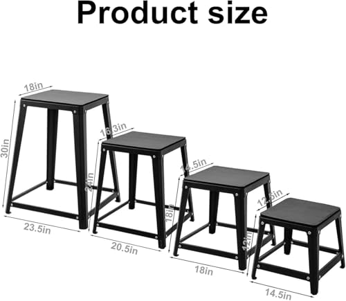 Plyometric Jump Box Set - size: 12/18/24/30 Inch