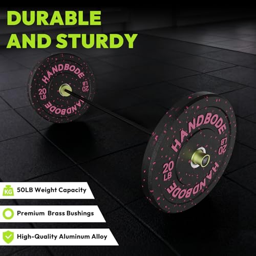 HANDBODE 5lb Mini Barbell, 4 ft Short Beginner Bar for Women Boys&Girls - color: 4 ft Mini Bar, 5 lb, 50 lb, 22.2mm, Black & Green