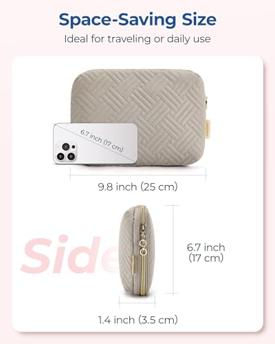 BAGSMART Electronics Organizer Travel Case, Cable SD Card Phone Accessories Organizer Bag for Women Travel Essentials, Warm Grey - color: F-Warm Grey