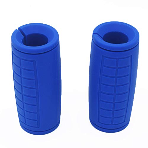 Weight Bar Grips Fit Standard Barbell, Dumbell Handles, Thick Bar Training Adapter For WeightLifting & Cable Attachments Fitness Training Rope Grips For Body Arm Forearm Builder Strength - color: Blue