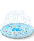 EPN Splash Pad for Kids, 90.5" Extra Large Sprinkler Play Mat, Thick PVC Water Splash Pad for Toddlers & Kids Ages 4-8, Outdoor Backyard Summer Water Toy for Lawn and Beach Play - style: 90.5"