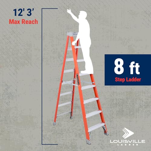 Louisville Ladder FS1508 Ladder, 8-Foot, Orange - size: 8 feet