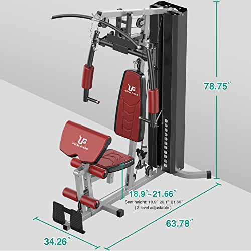 ULTRA FUEGO Multifunctional Home Gym Equipment Workout Station with Pulley System, Arm, and Leg Developer for Full Body Training - style: Home Gym Station