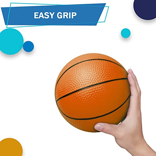 6" Mini Basketball for Mini Basketball Hoop, Beach Sand Pool Ball for Kids Adults, Suits for Over The Door Hoop, Replacement Balls for Indoor Outdoor Sport Game Gift with Pump, 3PCS (Orange) - color: Orange