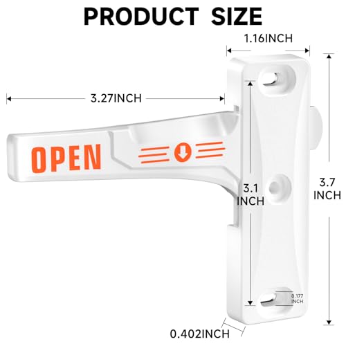 Zinc Alloy RV Screen Door Latch,Camper Screen Door Latch Replacement Kit,RV Screen Door Handle for Motorhome,Travel Trailer, Camper - color: White, size: Left Handle
