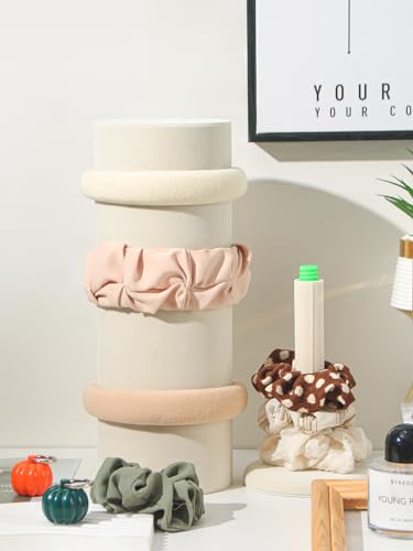 T-Bar Headband Holder Organizer for Selling, Soft Velvet Hairband Stand Display, Hair Hoop Accessories Jewelry Storage for Women Girls (Beige Velvet) - color: T-Bar Beige Velvet
