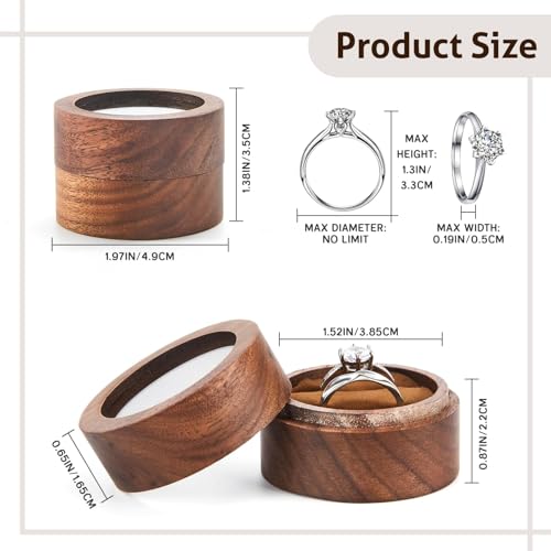 wood ring box (D-custom) - color: D-custom