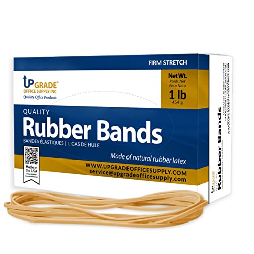 Upgrade Office Supply Rubber Bands, Size 117B, 7 x 1/8 in, 200 Count 1 lb Box, USA