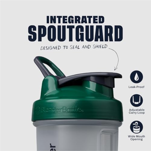 BlenderBottle Classic V2 Shaker Bottle Perfect for Protein Shakes and Pre Workout, 28 oz, Green - color: Green, size: 28 Ounces