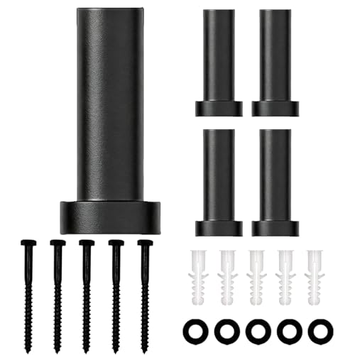 5 Pack Barn Door Wall Spacer with lag Bolts, Wall Anchor for Flat Track for Sliding Barn Door Hardware Track Spacers (50mm/1.97inch) - size: 50mm/1.97inch