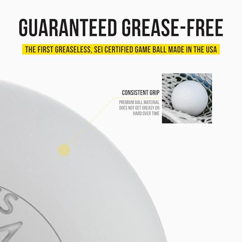 PEARL X Greaseless Lacrosse Balls by Guardian Innovations - Official Ball of NCAA Championships - Meets NOCSAE Standards and SEI/NCAA Certified - color: White, size: 10 Pack