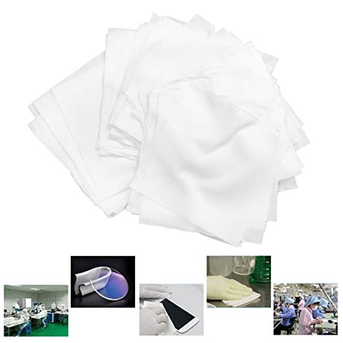 200Pcs Cleanroom Wipes Microfiber Cleaning Cloth Polyester Fiber Wipes for Laboratory, Electronic Screens, Metal Parts, Mechanical Equipment, Lenses