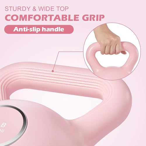 KHTO Kettlebells Fitness Exercise-Pink Strength Training Kettlebell Sets,Dumbbell Weights for Home Gym Equipment - style: 10LB