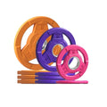 Color Coded 2-Inch Rubber Coated Olympic Grip Plate for Barbell,Solid Cast Iron Weight Plates for Strength Training, Weightlifting, Home Gym, 2.5/5/10/15/25/35/45 LB, Single and Pair - color: 65LB-SET
