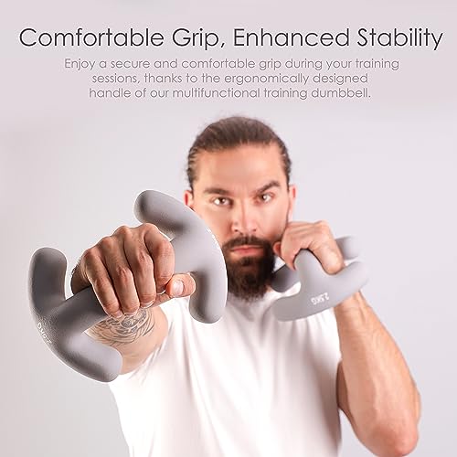 STONESAM home training Equipment | Multi-function hand weight kettlebell/dumbbell weights - color: Gray