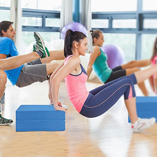 Hungdao 2 Pcs Balance Pad Thick Foam Yoga Core Training Exercise Pad for Adults Physical Therapy Fitness Stability Workout Knee Ankle Strength Training Home Work Floor - color: Blue