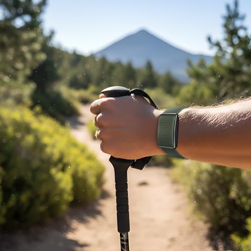 DADO Breathable Nylon Replacement Watch Band Compatible with Polar Loop – Lightweight, Ideal for All Weather Use Sport Strap with Adjustable Hook & Loop Closure - color: Forest Green