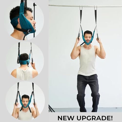 Neck Stretcher Cervical Traction Device, with Comfortable Adjustable Design, 80x30x30cm, Portable Neck Stretcher Hammock, Adjustable Spine Relief Tool, Soft and Comfortable Fit, for Daily Health